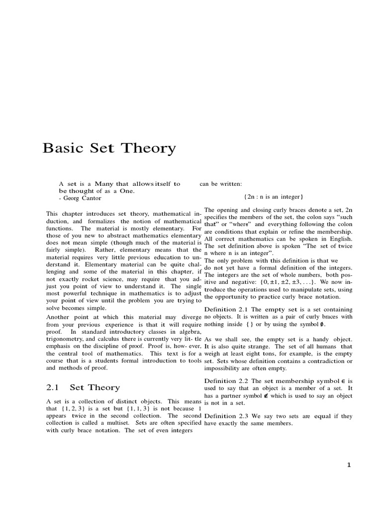 CS Study Material PDF | PDF | If And Only If | Set (Mathematics)