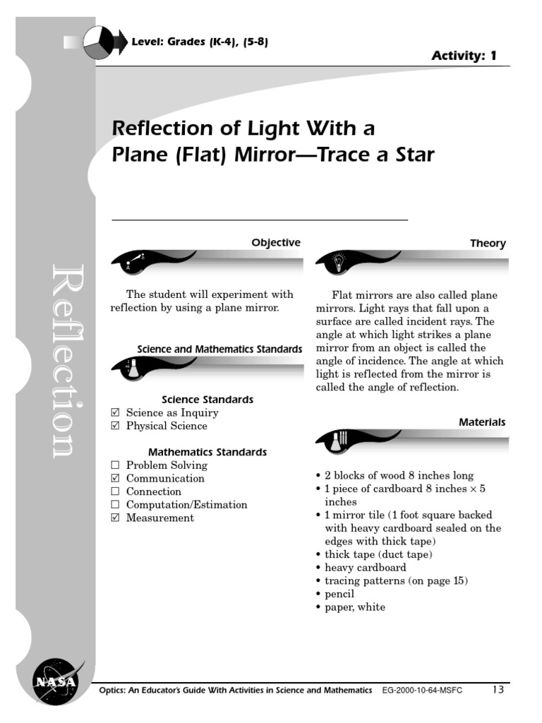 350541main Optics Reflection Light Plane Mirror | PDF | Mirror ...