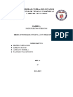 Informe de Modificación Presupuestaria Final