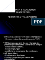 Analisis Permintaan Transportasi