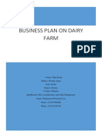 Business Plan On Dairy Farm at Agaro Oro PDF