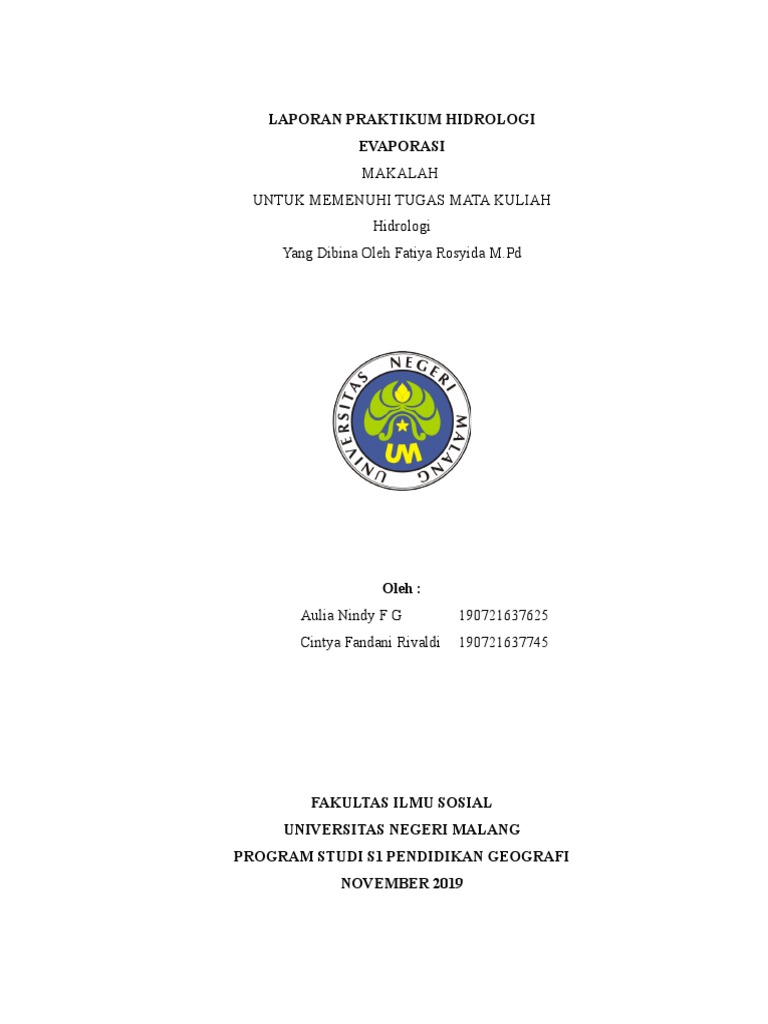 Laporan Evaporasi | PDF