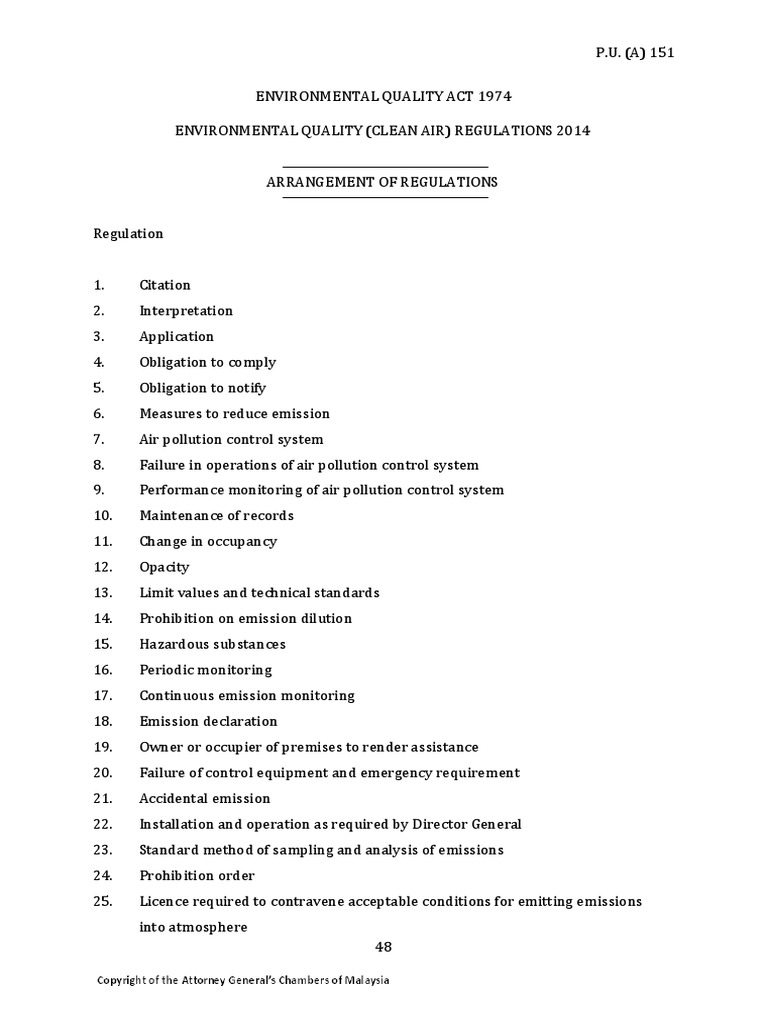 Clean Air Regulations 2014 English PDF Clean Air Act (United States) Incineration