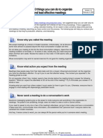 Reading 10 Communication 01 - 10 Things You Can Do To Organiza and Lead Effective Meetings PDF