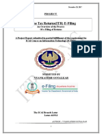 ITR Filing Project Report by Venky