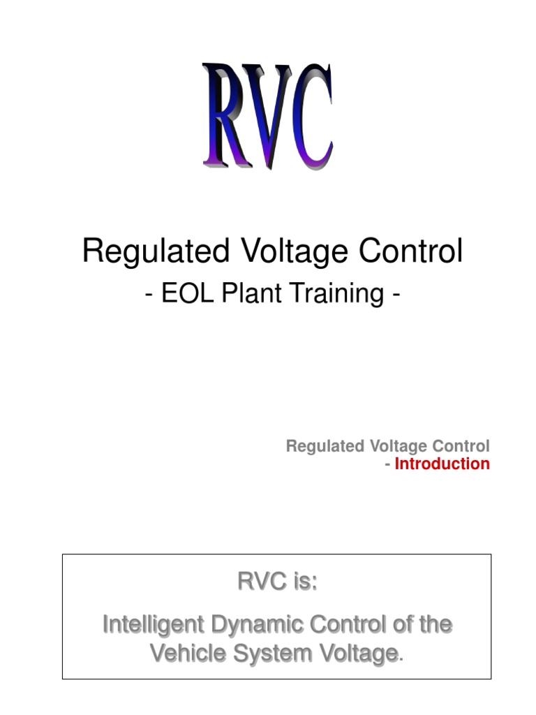 Regulated Voltage Control PDF Electric Generator Fuel Economy In