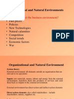 CH 3 - Organizational and Natural Enviornments