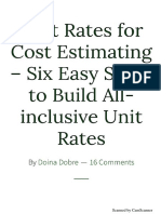 Unit Rates & All in One Rate PDF