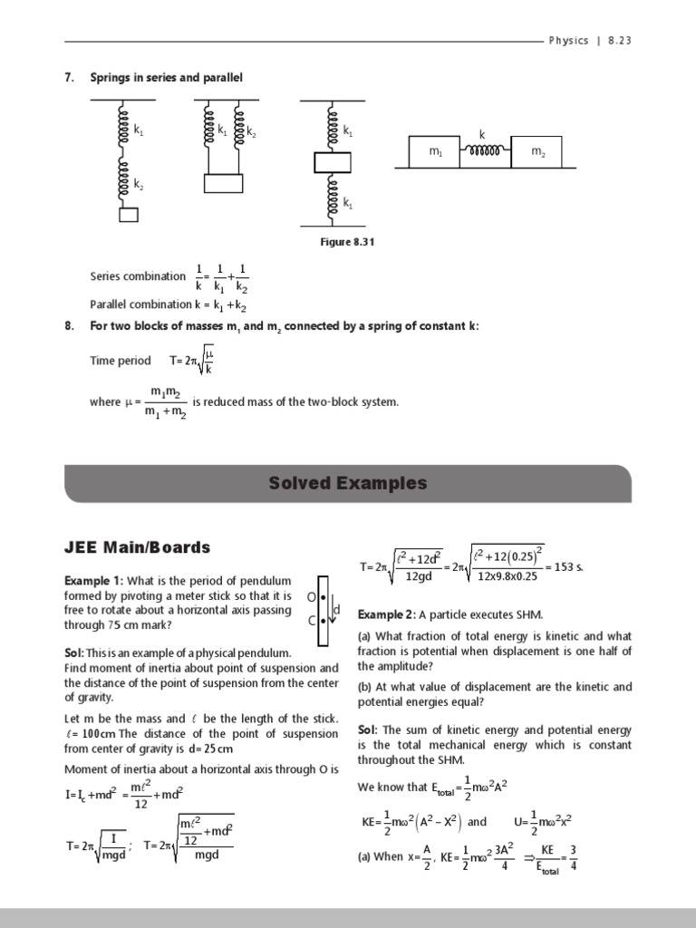 8 Simple Harmonic Motion And Elasticityexercise Tension Physics Collision