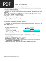 Friction Practice Problems and Solutions | PDF | Friction | Physics