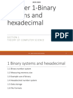 Binary Numbers and Hexadecimal Notes