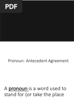 Pronoun Antecedent Agreement