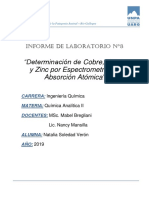 Informe 8 - Determinación de Cu, Fe y ZN Por Espectroscopía de Absorción Atómica