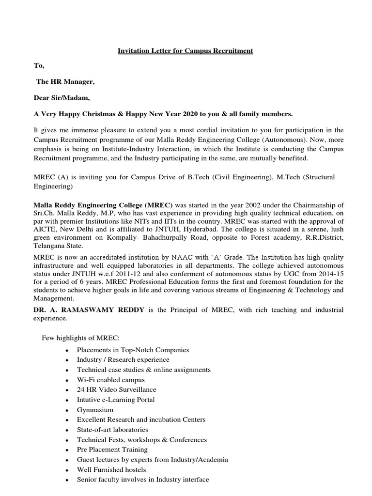 Invitation Letter 22 | PDF