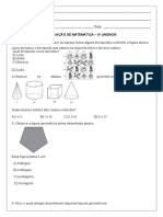 Avaliação de Matemática Escolar