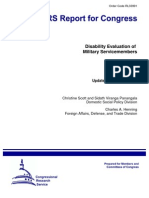 CRS Report RL33991: Disability Evaluation of Military Servicemembers