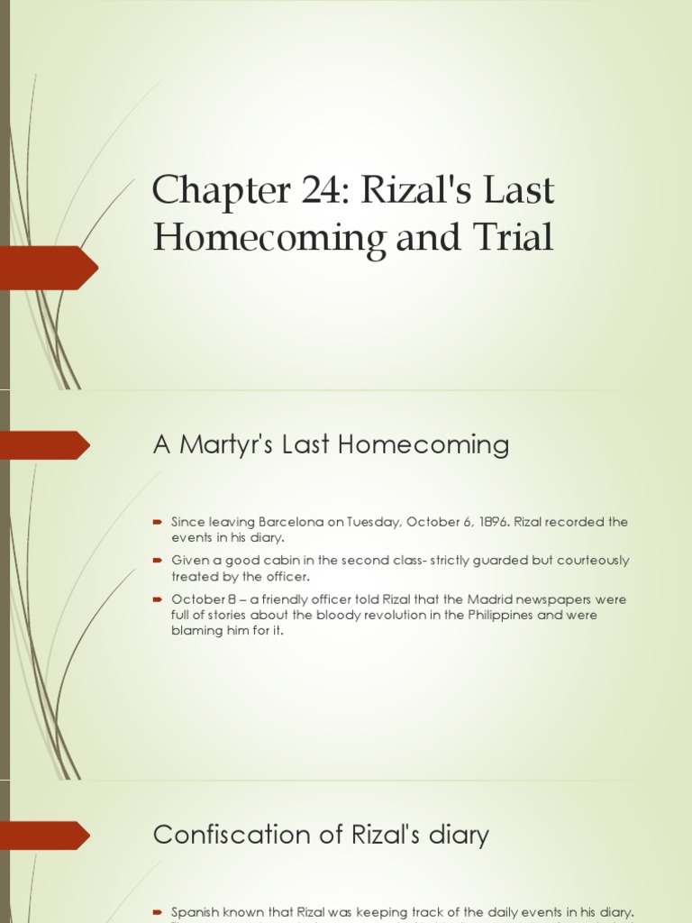 Rizal's Last Homecoming and Trial Summary | PDF | Violence