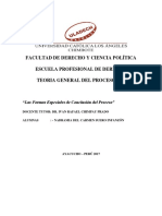 Las Formas Especiales de Conclusión Del Proceso