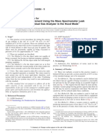 E1603E1603M-11 Standard Practice For Leakage Measurement Using The Mass Spectrometer Leak Detector or Residual Gas Analyzer in The Hood Mode