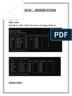 Railway Resevration Python Programe