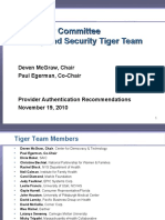 Provider Authentication Recommendations - Privacy and Security Tiger Team - 2010-11-19