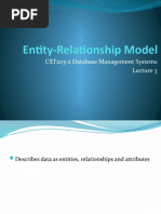 Entity-Relationship Model: CST203-2 Database Management Systems