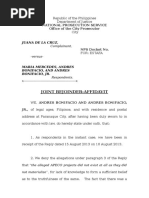 Joint Rejoinder Affidavit Sample