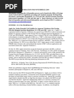 U.S. Treasury Department Presss Release Nov 25, 2019 About Apple Settling for Dealing With a Drug Kingpin