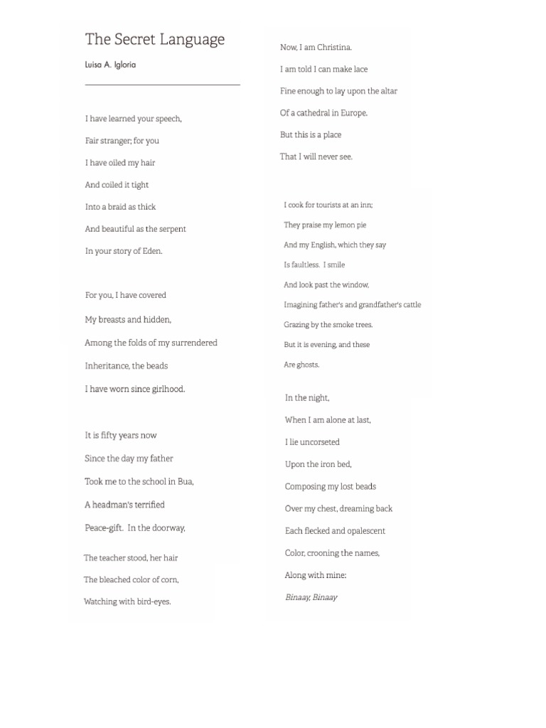 The Secret Language PDF