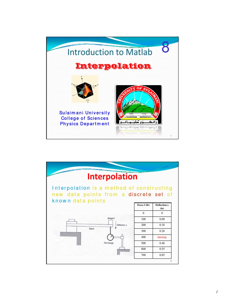 08 Matlab Interpolation PDF | PDF | Interpolation | Spline (Mathematics)