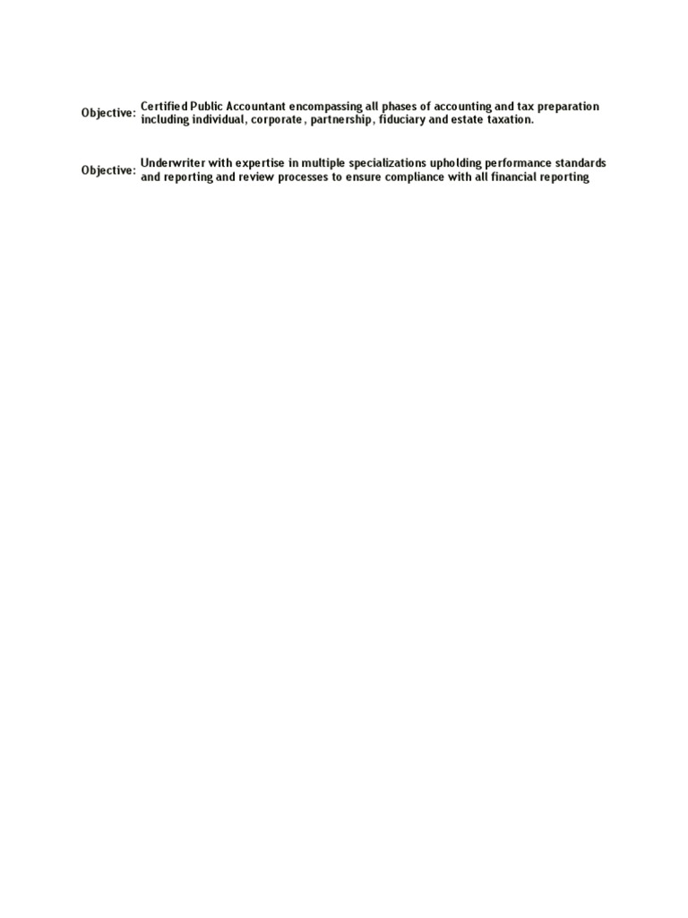 Objective | PDF