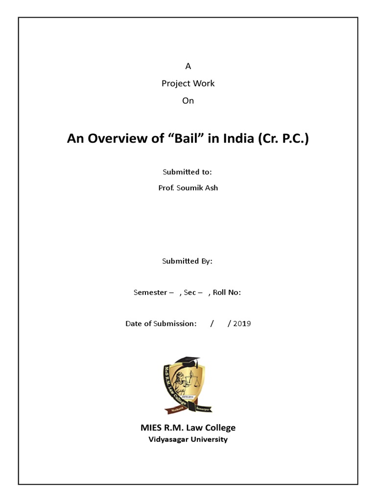 Overview of Bail in India | PDF | Bail | Arrest