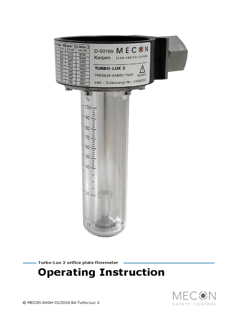 Turbo Lux 2 Manual PDF Flow Measurement Pressure Measurement