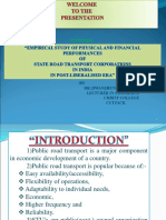 Performance Analysis of State Road Transport Corporations in India