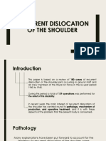 Recurrent Dislocation of The Shoulder