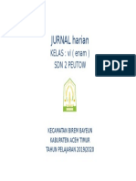 Cover JURNAL Harian Kelas 6 2019-2018