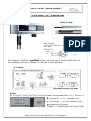 HygroFlex5 - transmetteur de mesures température, humidité relative