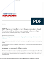SCR Thyristor Crowbar - Overvoltage Protection Circuit Electronics Notes