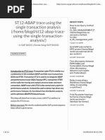 Trace Using the Single Transaction Analysis