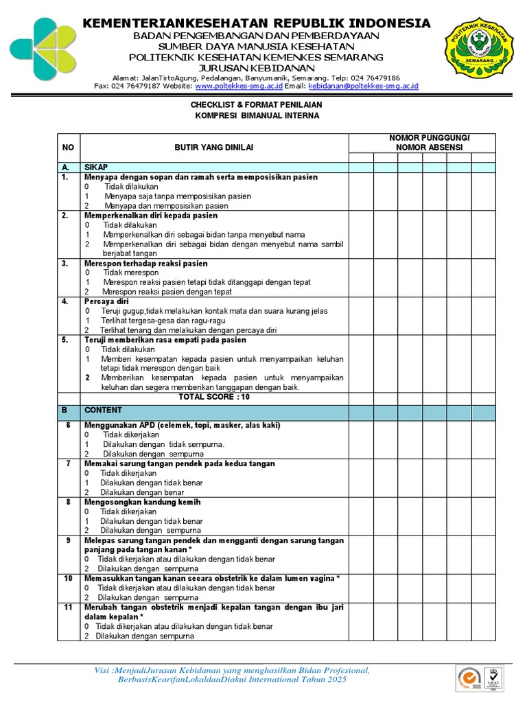 Checklist Kbi | PDF