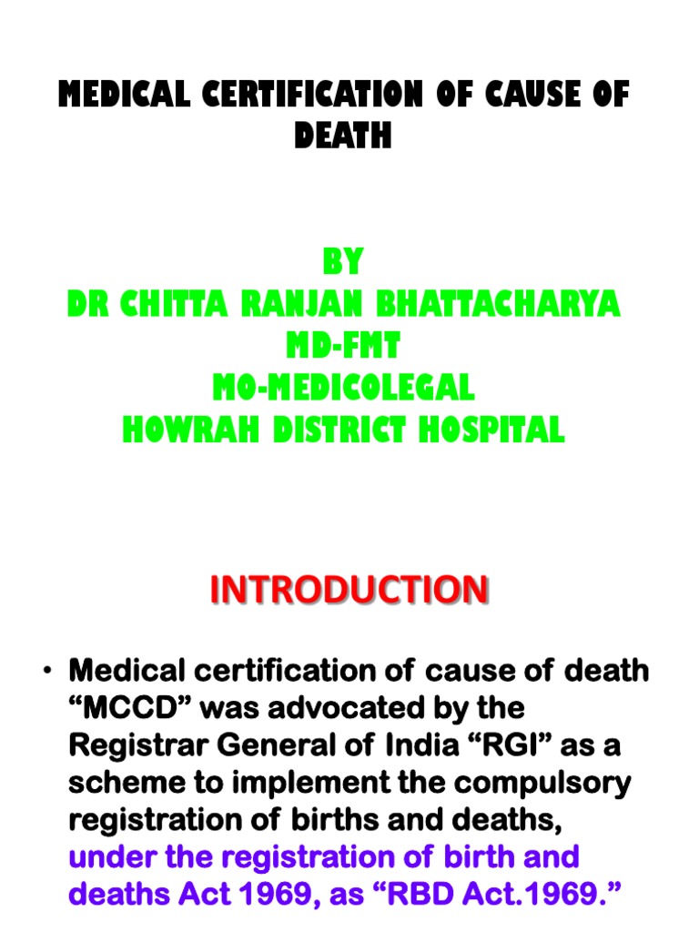Medical Certification of Cause of Death | PDF | Death | Causality