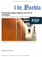 Promoverán Lenguas Indígenas en La FIL de Guadalajara - El Sol de Puebla