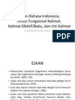 Ejaan Bahasa Indonesia, Unsur Fungsional Kalimat, Kalimat Efektif Dan Baku, Inti Kalimat