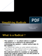 Simplifying Radicals