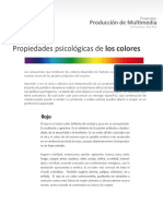 Propiedades Sicologicas de Los Colores