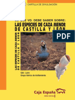 Especies de Caza Menor en Castilla y Leon