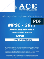MPSC - 2019 - Main Examination Question With Solutions