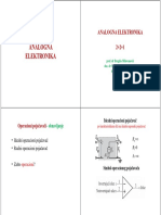 Analogna Elektronika - Operacioni Pojacavaci I Njihova Primena