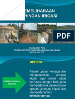 PEMELIHARAAN JARINGAN IRIGASI