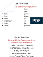 French Number and Vocab 